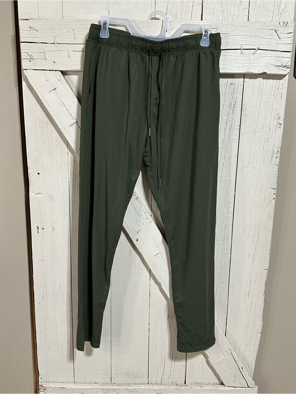 Olive Green Drawstring Jogger Pants